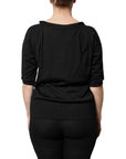 Dolce & Gabbana Black Button Down Short Sleeve Blouse Top