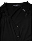 Dolce & Gabbana Black Button Down Short Sleeve Blouse Top