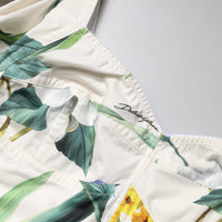 Dolce & Gabbana White Floral Puff Sleeves Crop Blouse Top