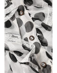 Dolce & Gabbana White Black Polka Dot Cotton Sleeveless Top
