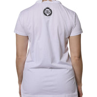 Dolce & Gabbana White Necklace Cotton Short Sleeve T-shirt