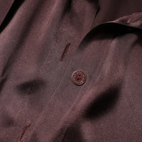 Dolce & Gabbana Brown Ascot Collar Long Sleeve Blouse Top