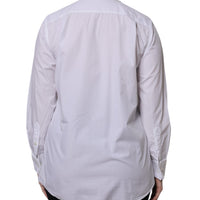 Dolce & Gabbana White Ascot Collar Long Sleeve Blouse Top