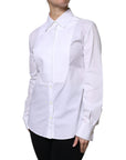 Dolce & Gabbana White Cotton Dress Collared Dress Shirt Top