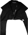 Dolce & Gabbana Black Silk Sheer Long Sleeves Blouse Top