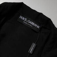 Dolce & Gabbana Black Silk Sheer Long Sleeves Blouse Top