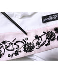 Dolce & Gabbana White Embellished Collared Dress Shirt Top