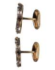 Dolce & Gabbana Gold Tone 925 Sterling Silver DG Logo Accessory Cufflink