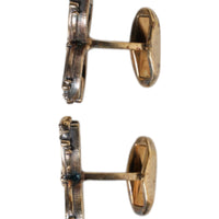 Dolce & Gabbana Gold Tone 925 Sterling Silver DG Logo Accessory Cufflink