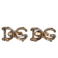 Dolce & Gabbana Gold Tone 925 Sterling Silver DG Logo Accessory Cufflink
