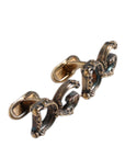 Dolce & Gabbana Gold Tone 925 Sterling Silver DG Logo Accessory Cufflink