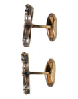 Dolce & Gabbana Gold Tone 925 Sterling Silver DG Logo Accessory Cufflink