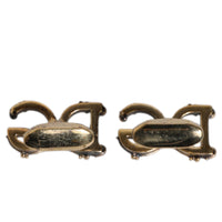 Dolce & Gabbana Gold Tone 925 Sterling Silver DG Logo Accessory Cufflink