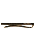 Dolce & Gabbana Gold Tone Brass Crystal Branded Accessory Tie Clip Bar