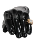 Dolce & Gabbana Gold Tone Sterling Silver 925 Crystals Ring
