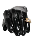 Dolce & Gabbana Gold Tone Sterling Silver 925 Crystals Ring