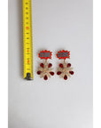 Dolce & Gabbana Gold Star-Shaped Sparkling Red Crystals Clip On Earrings