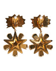Dolce & Gabbana Gold Star-Shaped Sparkling Red Crystals Clip On Earrings