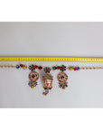 Dolce & Gabbana Multicolor Whimsical Face Charm Pendant Beaded Necklace