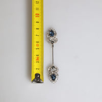 Dolce & Gabbana 925 Sterling Silver Crystals Collar Brooch Accessory Pin