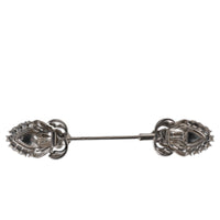 Dolce & Gabbana 925 Sterling Silver Crystals Collar Brooch Accessory Pin