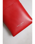 Dolce & Gabbana Red Leather Purse Phone Sling Crossbody Neck Strap Bag
