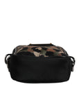 Dolce & Gabbana Multicolor Leopard Jacquard Logo Plaque Neck Strap Bag