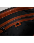 Dolce & Gabbana Beige Brown Cotton Leather Duffle Shoulder Bag