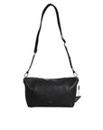 Dolce & Gabbana Black Leather Logo Plaque Shoulder Crossbody Bag