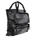 Dolce & Gabbana Black Camouflage Shoulder Strap Logo Plaque Bag