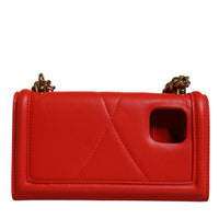 Dolce & Gabbana Red Quilted Devotion Crossbody Chain Phone Cover Bag