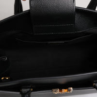 Versace Black Large Leather Top Handle Shoulder Crossbody Bag