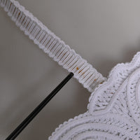 Dolce & Gabbana White Cordonetto Lace Beatrice Tote Shopping Bag