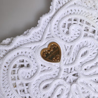 Dolce & Gabbana White Cordonetto Lace Beatrice Tote Shopping Bag