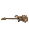 Dolce & Gabbana Gold Brass Logo Beaded Guitar Pin Brooch
