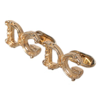 Dolce & Gabbana Gold Tone 925 Sterling Silver DG Logo Cufflink