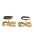 Dolce & Gabbana Gold Tone 925 Sterling Silver DG Logo Cufflink
