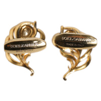 Dolce & Gabbana Multicolor Peacock Feathers 925 Sterling Silver Cufflink