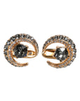 Dolce & Gabbana Brass Gold Black Crystal Luna Cufflink