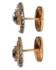 Dolce & Gabbana Brass Gold Black Crystal Luna Cufflink