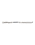 Dolce & Gabbana Silver Tone Chain Lobster Clasp Logo Gray Pearls Bracelet