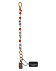 Dolce & Gabbana Multicolor Gold Tone Brass Chain DG Logo Dice Bracelet