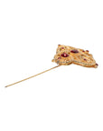 Dolce & Gabbana Gold Tone Red Crystal Embellish 925 Sterling Silver Pin