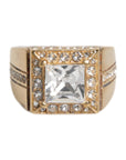 Dolce & Gabbana Gold Tone Sterling Silver 925 Crystals Ring