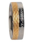 Dolce & Gabbana Gold Silver Tone Real Brass DG Logo Ring