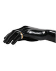 Dolce & Gabbana Gold Silver Tone Real Brass DG Logo Ring