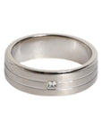 Dolce & Gabbana Silver Tone Brass Clear Crystal DG Logo Ring