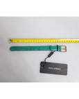 Dolce & Gabbana Green Exotic Leather Gold Tone Metal Buckle Armband