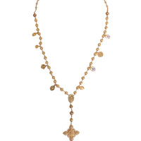 Dolce & Gabbana Gold Tone Chain Brass Beaded Statement Sicily Necklace