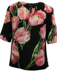 Dolce & Gabbana Black Silk Sweater
